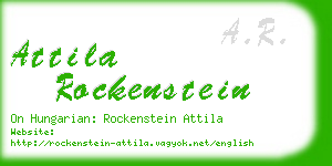 attila rockenstein business card
